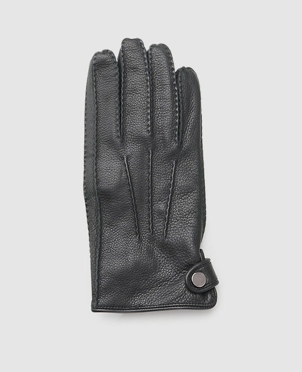 Hirschleder Handschuhe - Schwarz